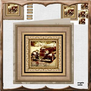 Classic Car 8x8 Card Mini Kit
