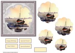 Norfolk Broads Card with Petal Stackers
