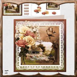 Country Cottage View 8x8 Card Mini Kit