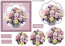 Arrangement of Flowers Card with Petal Stackers