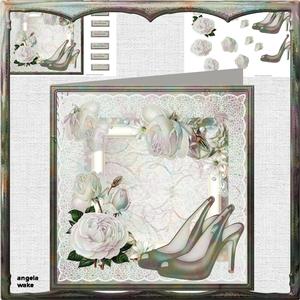 Chic Shoes and Roses 8x8 Card Mini Kit