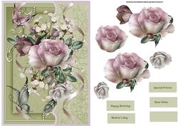 Rose Blush Card with Decoupage