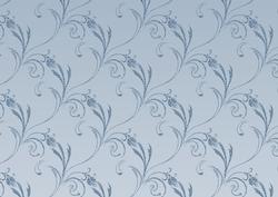 Blue Art Deco Scroll