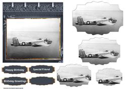 Vintage Plane Card with Shaped Layers
