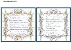 Easter Card Fronts with Verse