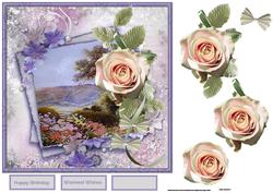 View of the Valley 7x7 Card with Decoupage