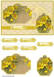 Buttercups Wild Flowers Card with Toppers
