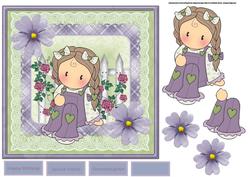 Chloe with Flowers Card and Decoupage