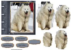 Husky Dog Card with Shaped Layers