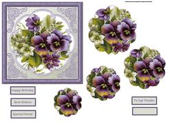 Purple Pansy Card with Petal Stackers