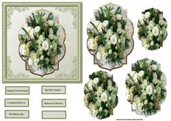 Bridal Flower Card with Shaped Stackers