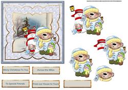 Bear Choir Card with Decoupage