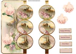 Dog-rose Over the Edge Card with Decoupage