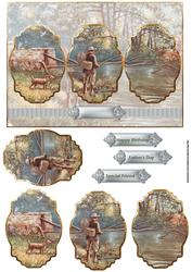 Quiet Fishing Panel Card with Toppers
