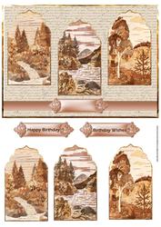 Wood Art Panel Card with Toppers