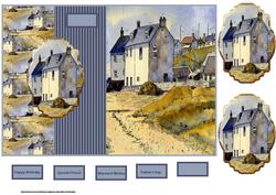Whitby Fishing Village Fold Back Card