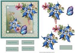 Fleurs De Flower Card with Decoupage
