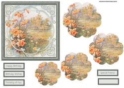 Daffodils Waving in the Wind Card