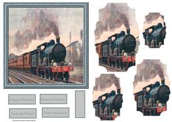 Vintage Train Card with Stackers