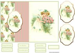 Roses from the Garden Fold Back Card