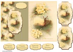 Primrose on the Hillside Fold Back Card