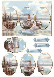 Irish Ferry Card with Panels and Sentiment Tags