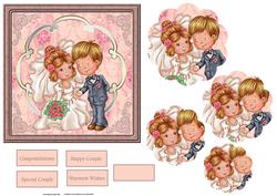 Bridal Couple Card with Petal Stackers