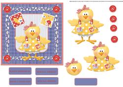 Country Chicks Card with Decoupage