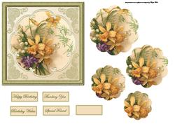 Daffodils and Violet Petal Stacker