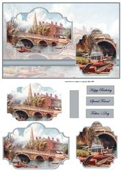 Bridge Over the River Quick Card with Toppers