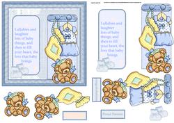 Baby Boy Romper Suit and Teddy