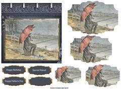 Fishing in the Rain Card with Shaped Stackers