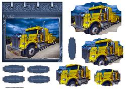 Yellow Truck Card with Shaped Stackers