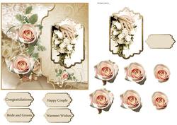 Wedding Flowers Card with Decoupage