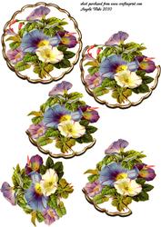 Petunias in a Gold Ring