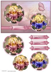 Iris Joy Quick Card with Toppers