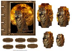 Proud Tiger Card with Shaped Stackers