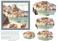 Fishing Cove Card with Shaped Stackers
