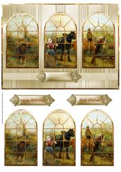 Springtime Window View Card with Toppers