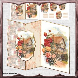 Rose Cottage Fold Back Card Mini Kit