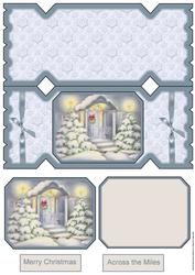 Vintage Christmas Door Cracker Card