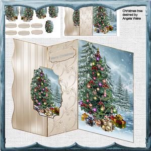 Christmas Tree No Hole Foldback Card