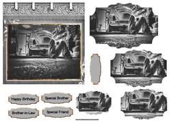 Car Mechanic Card with Shaped Stackers