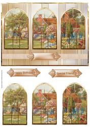 Beautiful Garden Window View Card