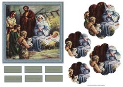 Nativity Christmas Card with Petal Stackers
