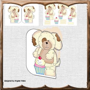 Teddy Bear Boys Shaped Card