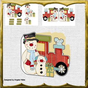 Snowman and Train Shaped Card