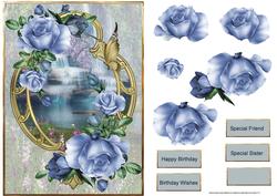Fantasy Waterfall Card with Decoupage