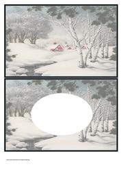Snow Covered Village Insert