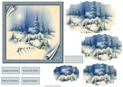 Silent Night Card with Shaped Stackers